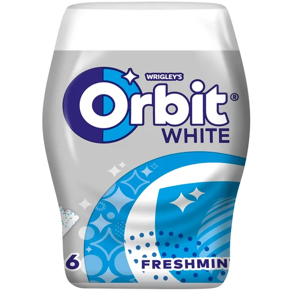 Kramtomoji guma su saldikliais ORBIT WHITE FRESHMINT, 64 g