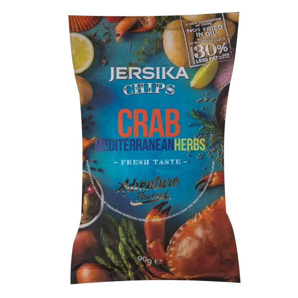 Čipsi Jersika's ar krabi un Vidusj.garšv. 90g