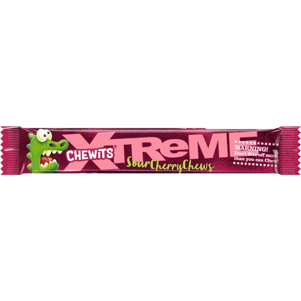 Kramtomieji saldainiai CHEWITS EXTREME CHERRY, 34 g