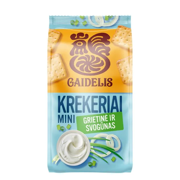 Krekeriai MINI GAIDELIS GRIETINĖ IR SVOGŪNAS, 72 g