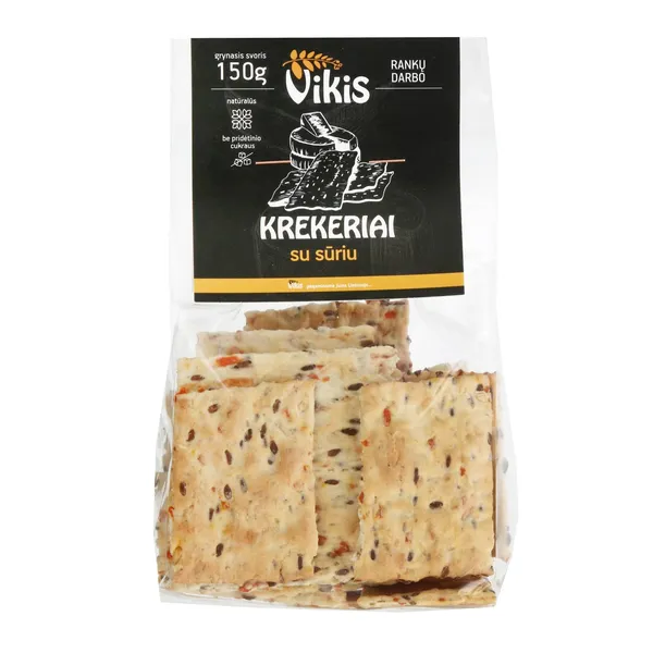 Krekeriai su sūriu VIKIS, 150 g