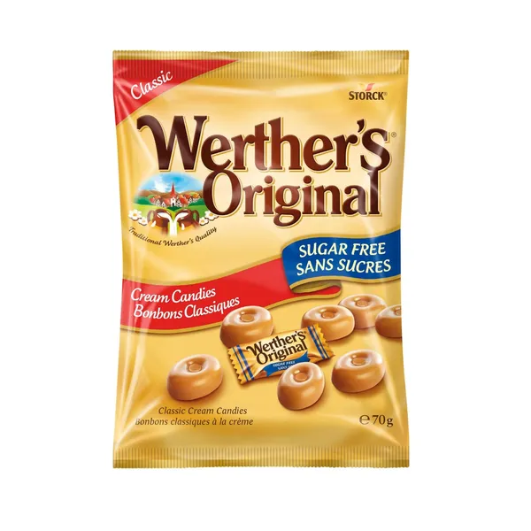 Kreminė karamelė su saldikliais WERTHER'S Original SF, 70 g