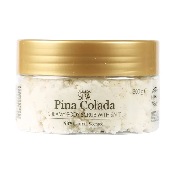 Kreminis kūno šveitiklis su druska ir sėklomis PINA COLADA ALMEDA SPA, 300 g