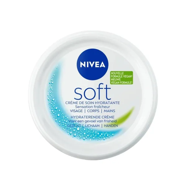 Drėkinamasis kremas veidui, kūnui ir rankoms NIVEA SOFT, 375 ml