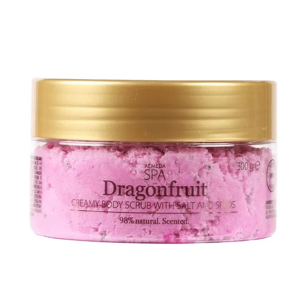 Kreminis kūno šveitiklis su druska ir sėklomis DRAGONFRUIT ALMEDA SPA, 300 g