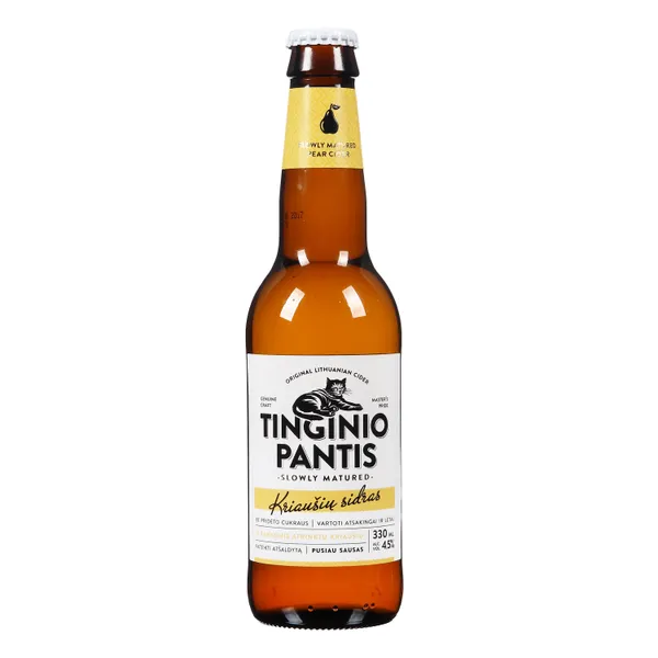 Kriaušių skonio sidras TINGINIO PANTIS, 4,5 %, 0,33 l
