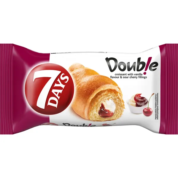 Raguolis 7DAYS DOUBLE su vanilės ir vyšnių skonio įdarais, 60 g