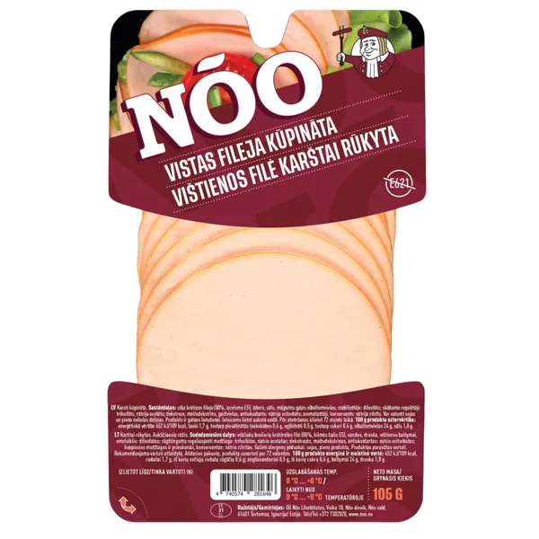 Karštai rūkyta vištienos filė MĖSOS KARALIUS, a. r., 105 g