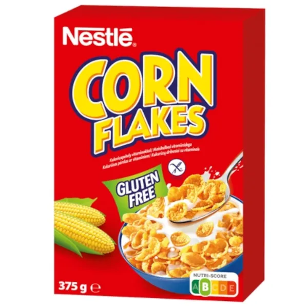 Kukurūzų pusryčių dribsniai NESTLE CORN FLAKES, be glitimo, 375 g