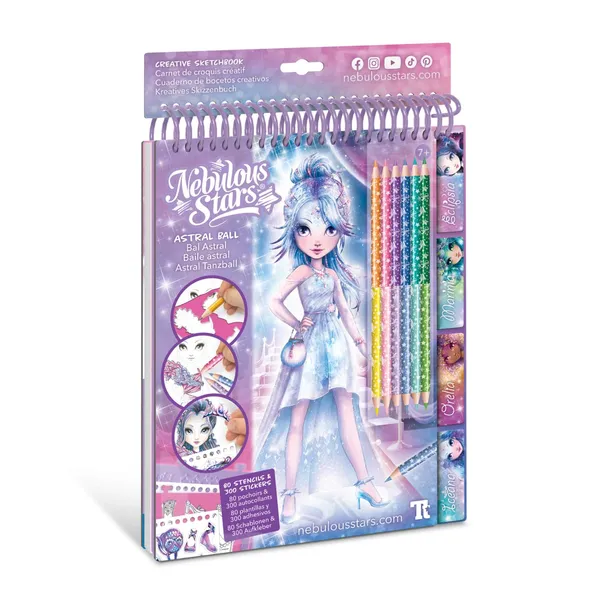 Kūrybinis rinkinys NEBULOUS STARS FASHION SKETCHBOOK-ASTRAL BAL, 11142