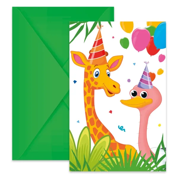 Kvietimo rinkinys „Jungle“ 6vnt