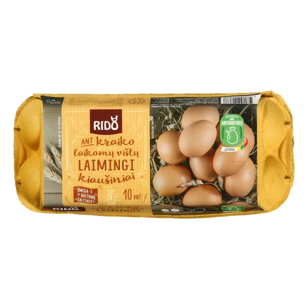 LAIMINGI kiaušiniai RIDO, 10 vnt., 530 g