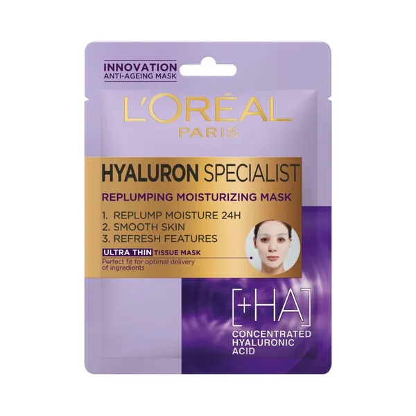Lakštinė kaukė L'Oreal Paris HYALURON SPECIALIST Specialist 30g