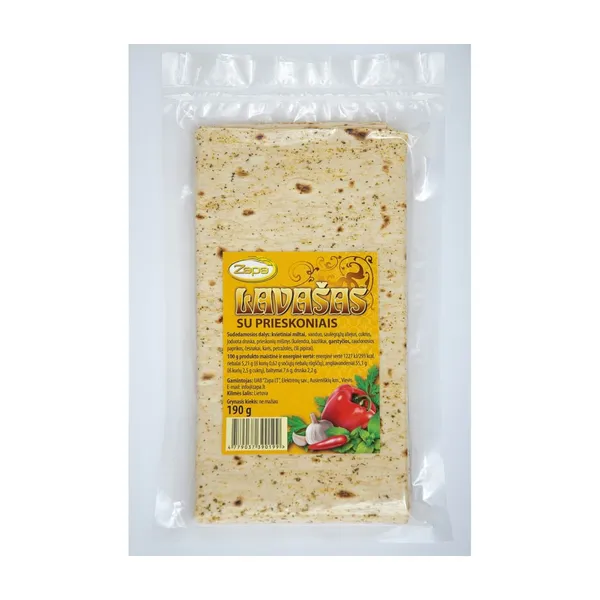 Lavašas su prieskoniais ZAPA, 190 g