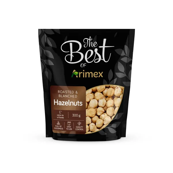 Kepinti lazdynų riešutai be luobelių THE BEST OF ARIMEX, 300 g