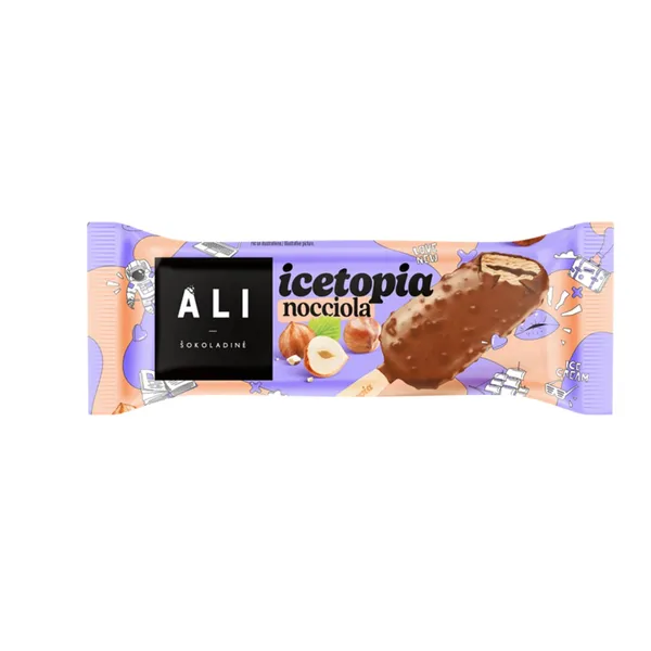 Lazdynų riešutų skonio plombyras ICETOPIA, 100 ml / 63 g