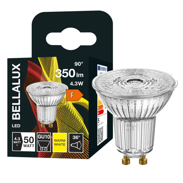 LED lempa BELLALUX PAR16, 3,6 W / 827, GU10