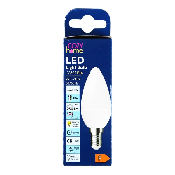 LED lemputė COZY HOME, 2,9 W, E14, 250 lm