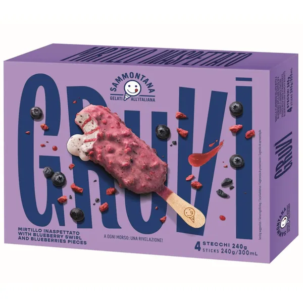 Saldējums Gruvi, melleņu gab. 4x60g