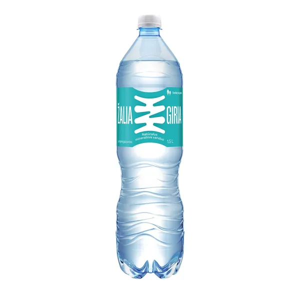 Lengvai gazuotas natūralus mineralinis vanduo ŽALIA GIRIA, 1,5 l