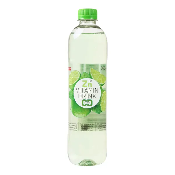 Lengvai gazuotas gėrimas RIMI MINT - LIME, su vitaminais ir cinku, 0,568 l