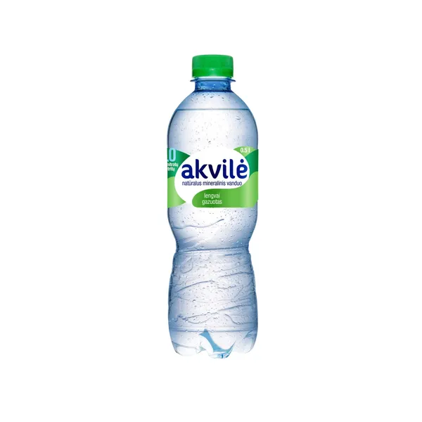 Lengvai gazuotas natūralus mineralinis vanduo AKVILĖ, 500 ml