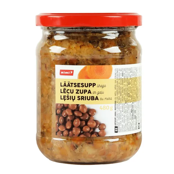 Lęšių sriuba su mėsa RIMI, 480 g