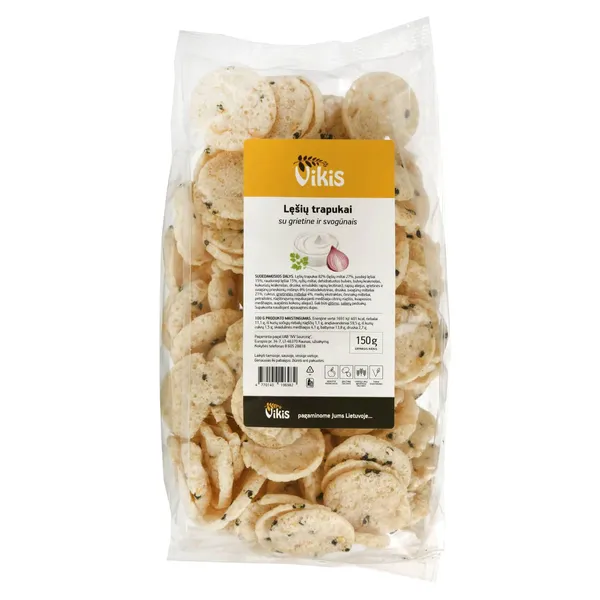 Lęšių trapukai su grietine ir svogūnais VIKIS, 150 g