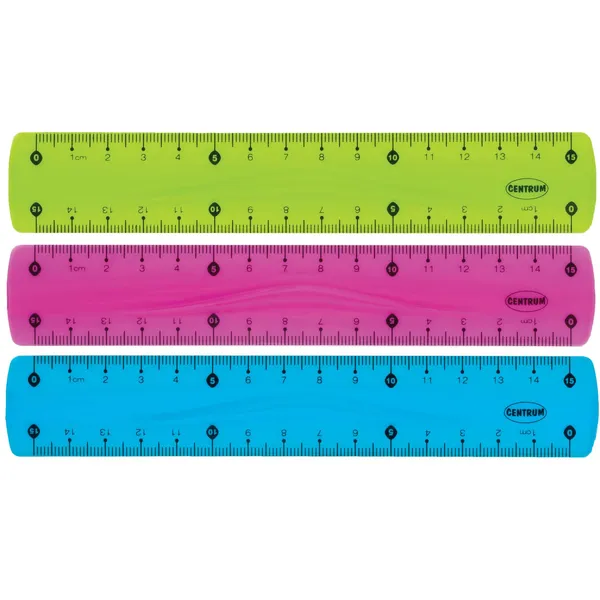 Liniuotė plastikinė CENTRUM, 15 cm