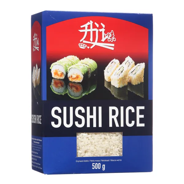 Lipnūs vidutinių grūdų sušių ryžiai AJI, 500 g