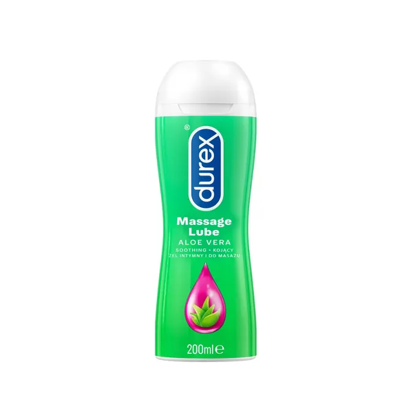 Lubrikantas ir masažo želė DUREX PLAY MASSAGE ALOE VERA 2 IN 1, 200 ml