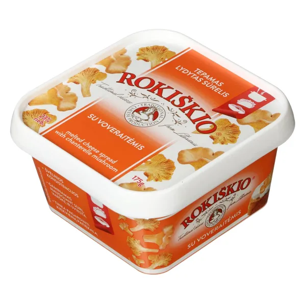 Tepamas lydytas sūrelis ROKIŠKIO, su voveraitėmis, 23% rieb. 175g