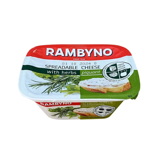 Lydytas tepamas sūrelis RAMBYNO, su žalumynais, 50% RSM, 175 g
