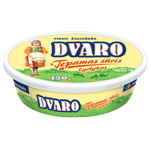 Lydytas tepamas sūris DVARO, 50 % rieb., 150 g