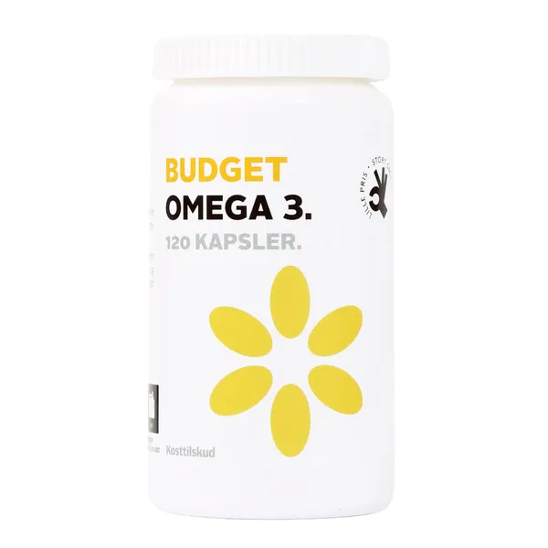 Maisto papildas Omega-3 BUDGET, 120 kapsulių