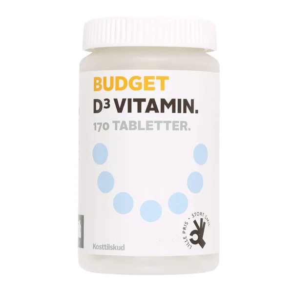 Maisto papildas vitaminas D3 BUDGET, 170 kapsulių