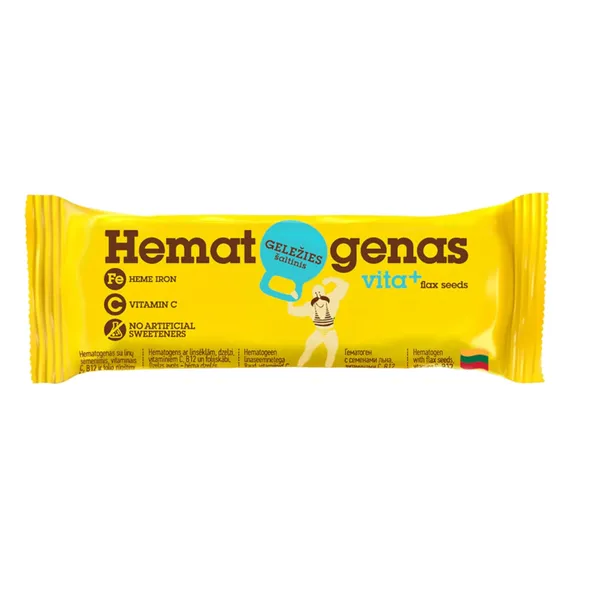 Maisto papildas su linų sėmenimis HEMATOGENAS VITA+, 50 g