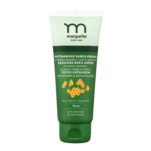 MARGARITA Maitinamasis rankų kremas su pienu ir medumi 75ml