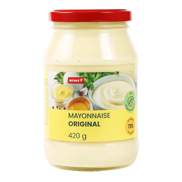 Majonezas RIMI ORIGINAL, be konservantų, 73 %, 420 g