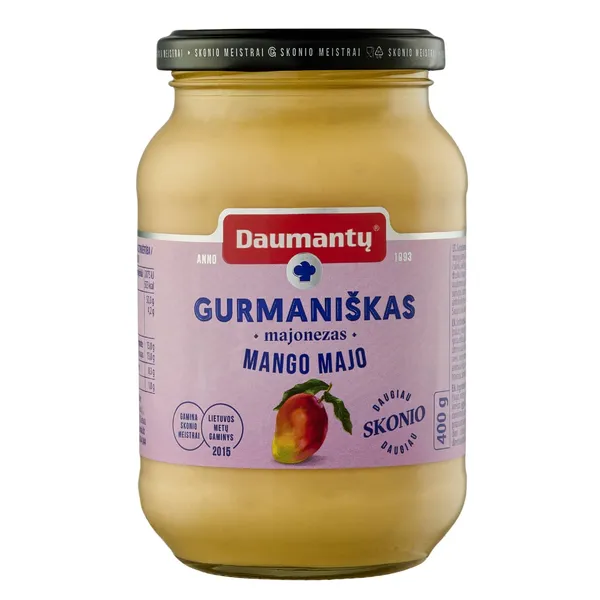 Majonezas su mangais DAUMANTŲ GURMANIŠKAS, 50 % riebumo, 400 g