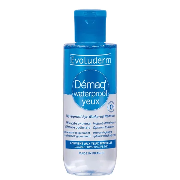 Vandeniui atsparaus makiažo valiklis EVOLUDERM, 150 ml