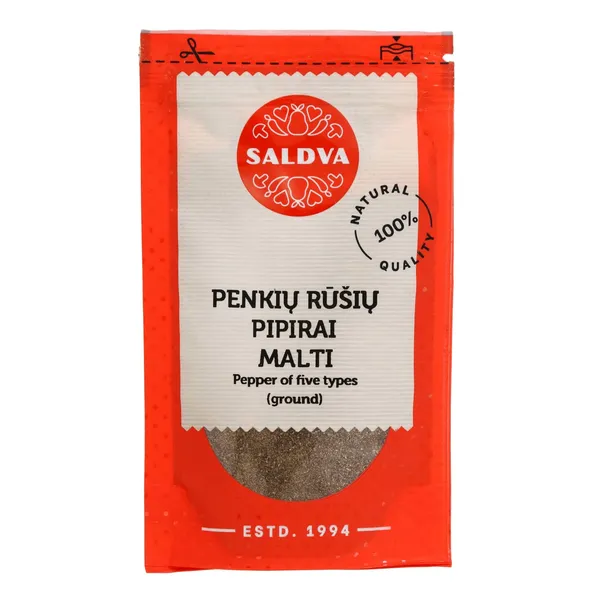 Malti penkių rūšių pipirai SALDVA, 25 g