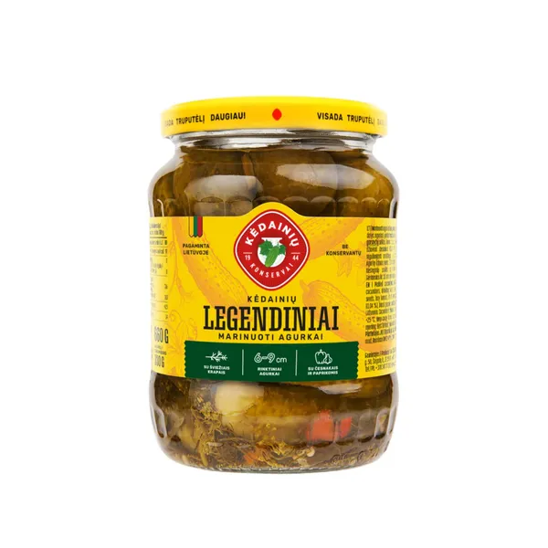 Marinuoti agurkai LEGENDINIAI KĖDAINIŲ, 660 ml (330 g)