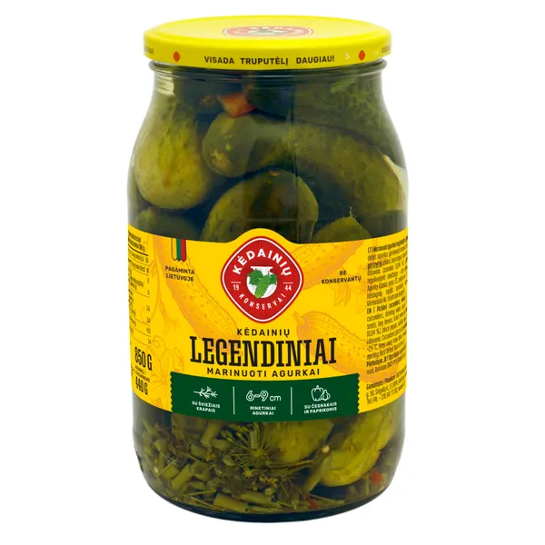 Marinuoti agurkai KKF LEGENDINIAI, 850 g / 440 g