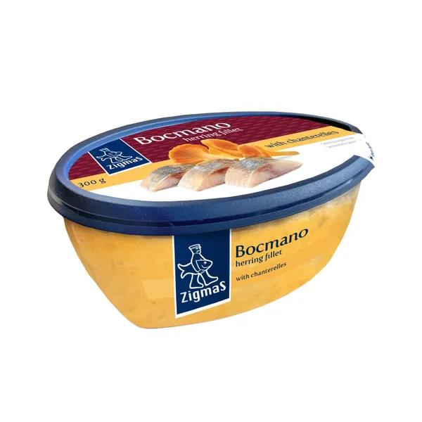 Marinuota atlantinių silkių filė su voveraitėmis ZIGMAS BOCMANO, 300 g