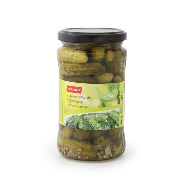 Marinēti gurķi Rimi 2-5cm 340g/180g