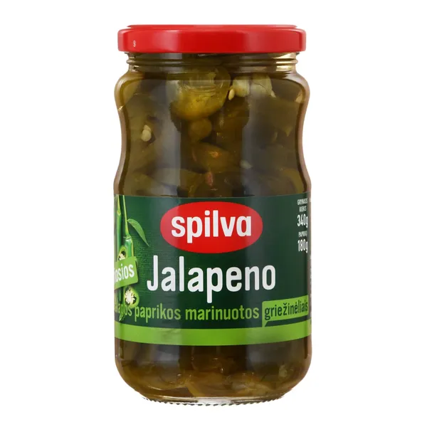 Marinuotos, pjaustytos uoginės paprikos SPILVA, 340 g / 180 g