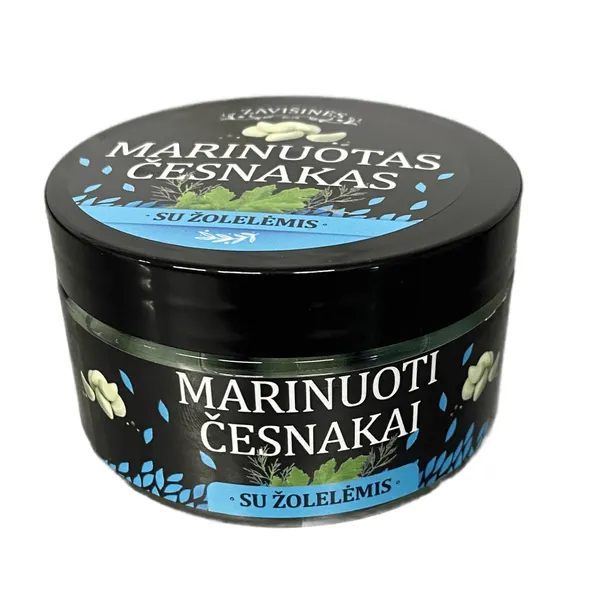Marinuoti česnakai su žolelėmis ZAVIŠINĖS, 80 g