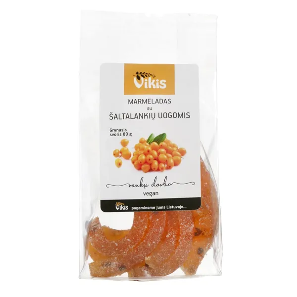 Marmelado lazdelės su šaltalankiais VIKIS, 80 g