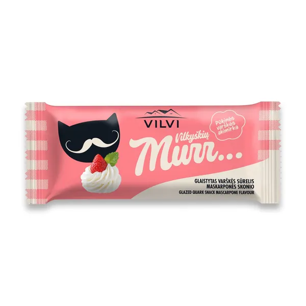 Glaistytas maskarponės skonio varškės sūrelis MURR, 28,6 % rieb., 40 g